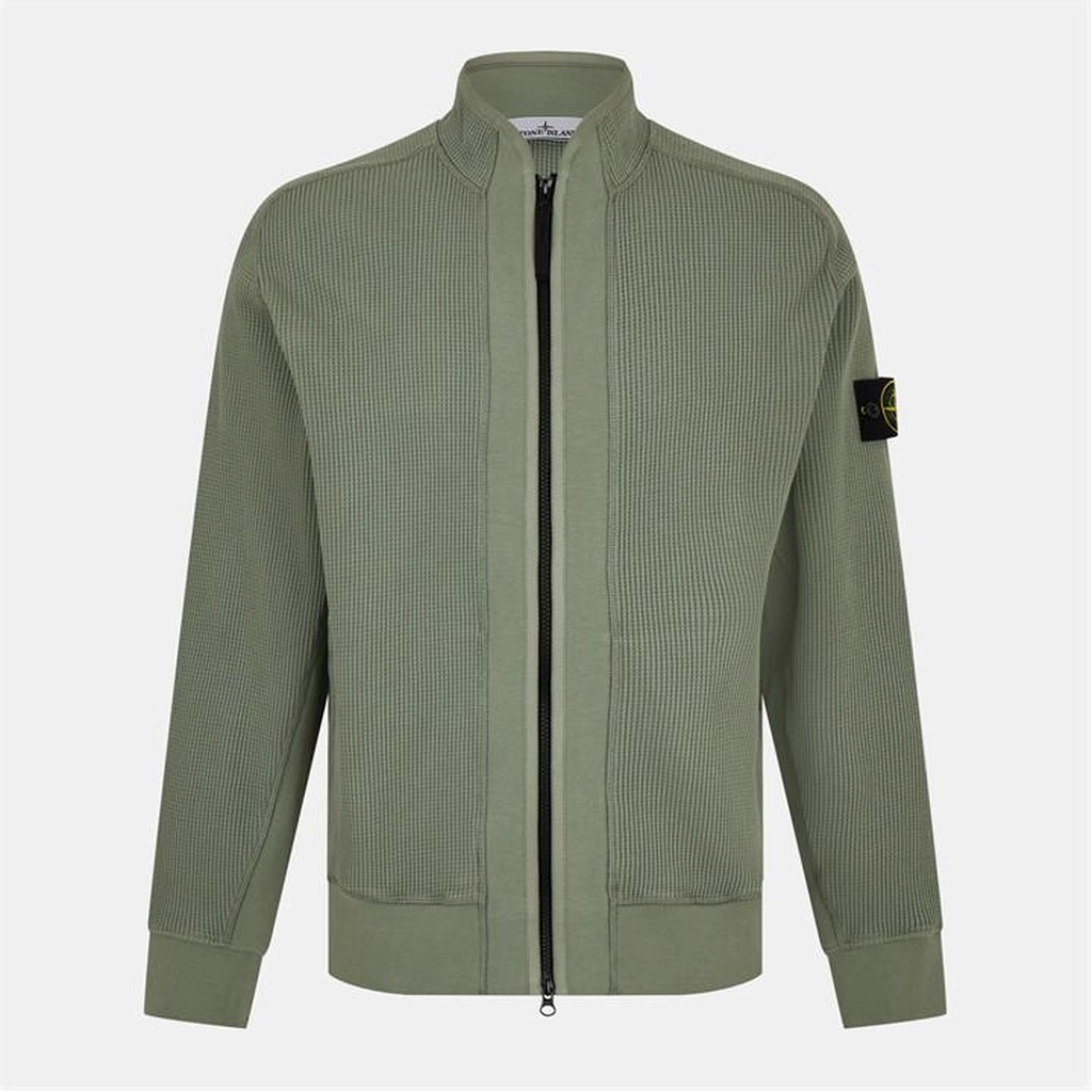 Stone Island Zip Thru Sweater - Green